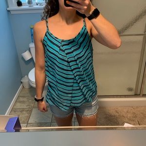Striped flowy tank